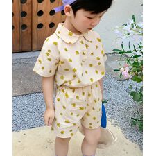 【aimoha-KIDS-】夏 激かわいい 兄弟姉妹おそろい 小花柄セットアップ