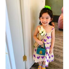 【aimoha-KIDS-】ハート柄セットアップ