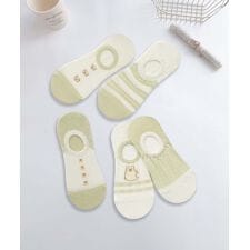 【MOSOX】ガーリーデザインコットン混カバーソックス