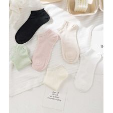【MOSOX】シンプルレーヨン混アンクルソックス６足セット