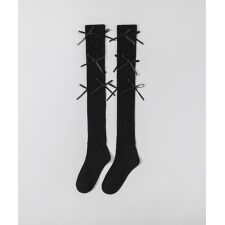 【MOSOX】コットンリボンレッグウォーマー