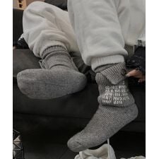 【mosox】ユニセックス英字プリントポケット付きソックス