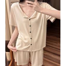 半袖シャツ+ショートパンツ ルームウェアセット