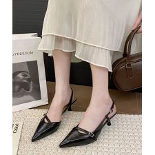 【SHOES 365】ポインテッドストラップパンプス