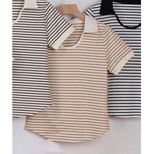 ボーダー クルーネックTシャツ