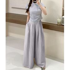 イージーさらりワイドパンツ