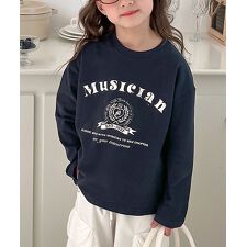 【aimoha-KIDS-】カレッジロゴロンT