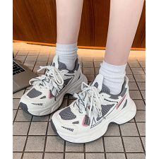 【SHOES 365】厚底ダッドスニーカー レディース