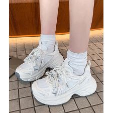【SHOES 365】厚底ダッドスニーカー レディース