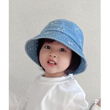 【aimoha-KIDS-】キッズ　リボン刺繍ハット