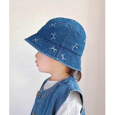 【aimoha-KIDS-】キッズ　リボン刺繍ハット