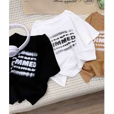 【aimoha-KIDS-】ロゴプリント　キッズTシャツ