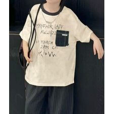 【aimoha-KIDS-】キッズ デザインポケットTシャツ