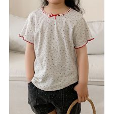 【aimoha-KIDS-】小花柄　キッズTシャツ