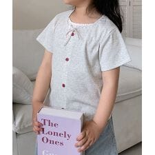 【aimoha-KIDS-】カーディガン風　キッズTシャツ