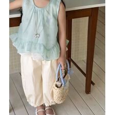 【aimoha-KIDS-】シフォントップス＆パンツセットアップ