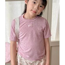 【aimoha-KIDS-】シンプルロゴ風ベーシックTシャツ