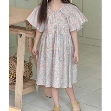 フラワープリントフレアワンピース