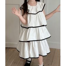 【aimoha-KIDS-】フリルティアードワンピース
