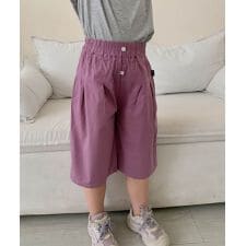 【aimoha-KIDS-】ワイドタックパンツ