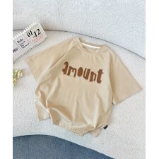 【aimoha-KIDS-】ロゴプリントTシャツ