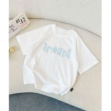 【aimoha-KIDS-】ロゴプリントTシャツ