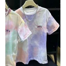 【aimoha-KIDS-】タイダイ柄Tシャツ