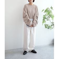 裏毛袖タックバルーンプルオーバー