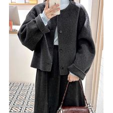 アイモハ(aimoha)のソフトシャギーショートウールジャケット