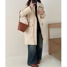 アイモハ(aimoha)のニット衿ロングダウンコート