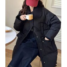 アイモハ(aimoha)のニット衿ロングダウンコート