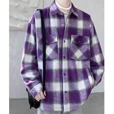 チェック柄CPOシャツジャケット