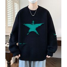 ダメージ加工ニット