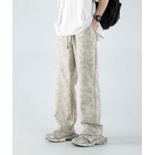 カモフラージュ柄プリントワイドパンツ/Camouflage print wide pants