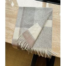 チェック柄フリンジマフラー