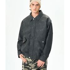 フェイクスエード ジップジャケット/Faux suede zip jacket