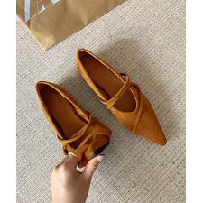 アイモハ(aimoha)のストラップデザインポインテッドトゥフラットシューズ