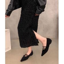 アイモハ(aimoha)のストラップデザインポインテッドトゥフラットシューズ