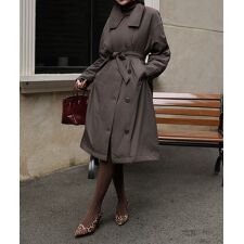 ベルト付きロングダウンコート