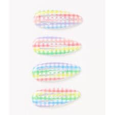 アイモハ(aimoha)の【-aimoha-KIDS-】キッズ　カラフルチェック柄 ヘアクリップセット