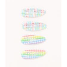 アイモハ(aimoha)の【-aimoha-KIDS-】キッズ　カラフルチェック柄 ヘアクリップセット