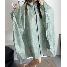 総柄プリント マルチレインコート レインポンチョ
