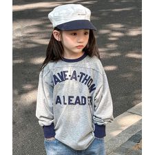 【aimoha-KIDS-】キッズ　ロゴスウェット