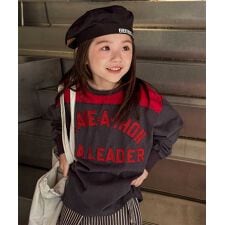 【aimoha-KIDS-】キッズ　ロゴスウェット