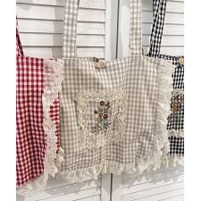 レースフリル刺繍トートバッグ