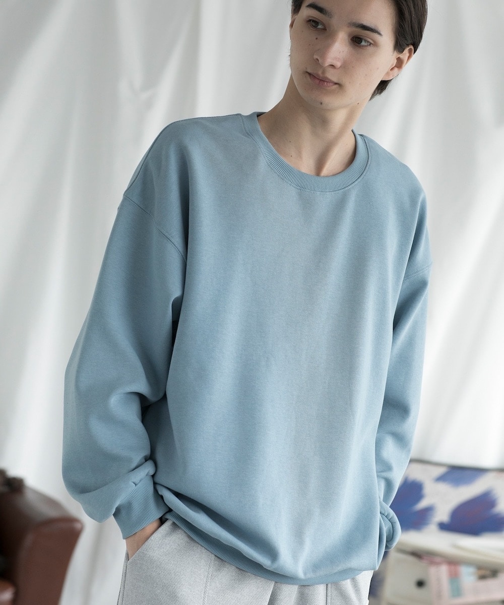 [�}���C]aimoha men SLIM FIT PULLOVER �X�����t�B�b�g�X�E�F�b�g/�A�C���n�iaimoha�j �u���[