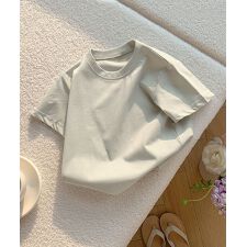 【aimoha-KIDS-】キッズ　無地Tシャツ (SS)