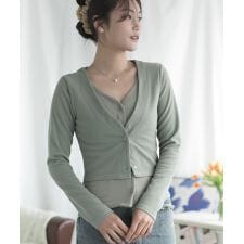 重ね着風カーディガン