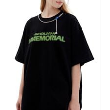 【genxder】ユニセックスアメカジ風プリント半袖Tシャツ (SS)