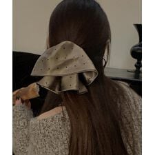 aimoha/ドット柄ビッグリボンヘアクリップ